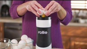 "Rollie Eggmaster" toaster for egg cooking-automatically cooks omelet and bacon and eggs