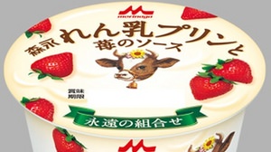 New product release of condensed milk pudding! Accented with sweet and sour strawberry sauce