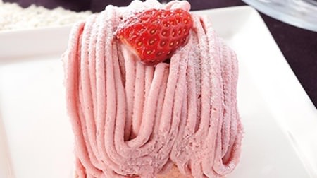 Strawberry x pink is cute ♪ Lawson's "Strawberry Mont Blanc (Miyagi Prefecture's Moikko Strawberry Topping)"
