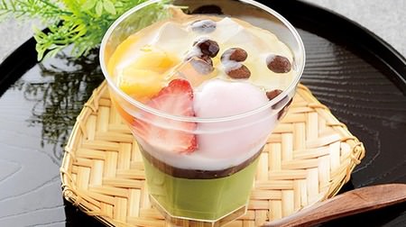 "Matcha pudding anmitsu" that is colorful and beautiful in Lawson--Refreshing spring Japanese sweets
