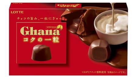 "Ghana [a grain of richness]" with macadamia nut paste--a trio of cacao, milk and nuts