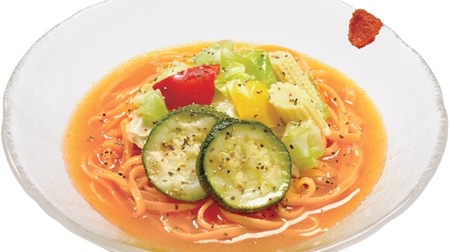 Collaboration between Mister Donut and Soranoiro! "Veggie Ryofu Noodles" that use vegetables for both noodles and soup look delicious