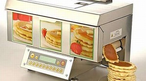 Popcake, an automatic pancake maker that cooks one pancake in 30 seconds