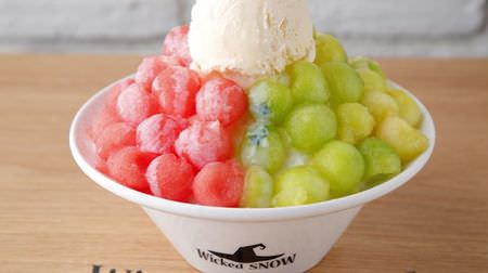 The toppings are cute fruits ♪ Wicked Snow Harajuku "Wicked Watermelon & Melon" etc.