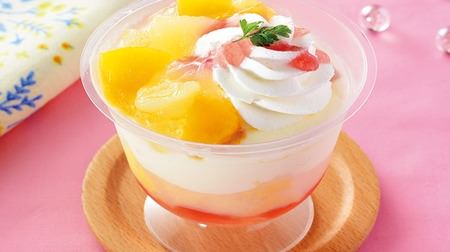 Lawson with a glittering "Golden Peach and La France Parfait"-with pink plum sauce