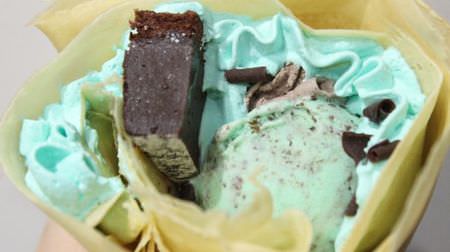 Blue Seal's summer limited crepe "Ice in Mint ★ Chocolat" is a stable horse! The refreshing mint whipped cream and rich gateau chocolate go perfectly together!