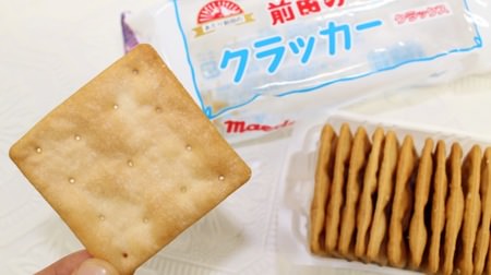 "Naturally Maeda's crackers" "Maeda's crackers" Have you actually eaten? It's crunchy and salty and super delicious!