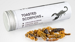 "Toasted Scorpions", a canned scorpion containing 5 animals-released in the UK