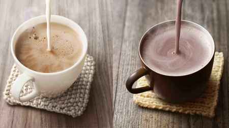 "Hot cocoa" and "Royal milk tea" for McDonald's--a warm drink you want to drink on a cold day