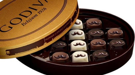 Godiva and "Whoduit" collaborate! New chocolate with "mustache" motif
