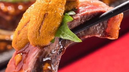 Steak Gusto, the last fair of the year is "Sea Urchin & Steak"! Sea urchin topping on rare Ichibo meat