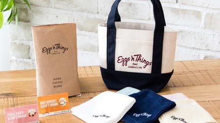With pancake ticket! Eggs'n Things Lucky Bag "2018 Lucky Bag"-Tote Bags and Imabari Towels