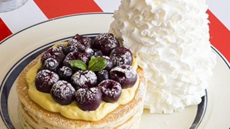Thick American cherries are around! For pancakes using seasonal fruits, Eggs'n Things