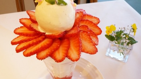 The parfait of "The Tokyo Fruit" is full of fruits and is too happy! Sweet and sour pulp and cream or ice cream together