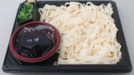 7-ELEVEN "Zaru Kishimen" made with Aichi Prefecture flour, firm texture, special soup stock for Kishimen, sold in 3 prefectures in Tokai (Aichi, Mie and Gifu).