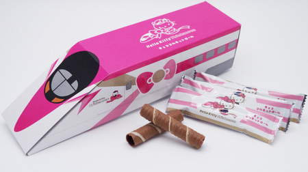 "Hello Kitty Shinkansen" designed chocolate cornet roll-on sale at stations, etc.
