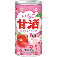 森永甘酒「いちご甘酒」“とちおとめ” いちご果汁の甘酸っぱさ アルコール0.00％ 米麹仕立て