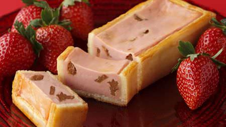 Absolutely delicious! "Winter hand-baked cheesecake (strawberry)" that combines thick cream cheese and strawberries in Shiseido Parlor