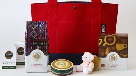 Lucky bag "2019 HAPPY BAG" with drink ticket to Tully's! 3 types in collaboration tote bag with Onward