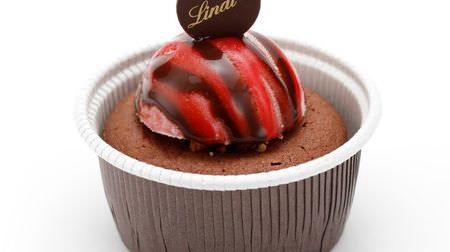 The rich dark chocolate of Linz and the sweet and sour strawberry sorbet are colons! "Fondant au chocolat" new work