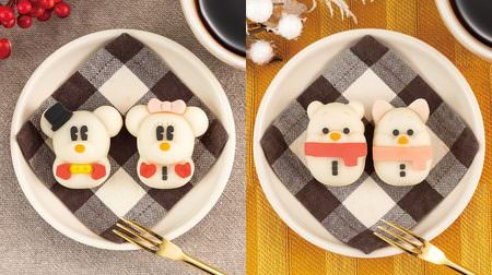 The snowman is adorable! Mickey's Japanese sweet "Eat trout" 7-ELEVEN-also Pooh & Piglet with a muffler