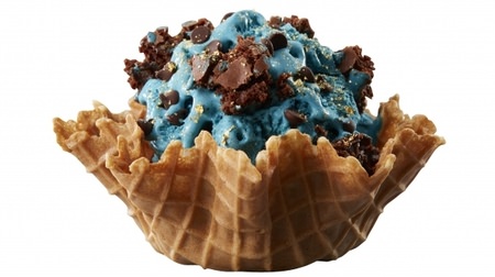 Mysterious blue ice cream! "Aquaman Blue Velvet Brownie" on Cold Stone--"Mofu" and new texture?
