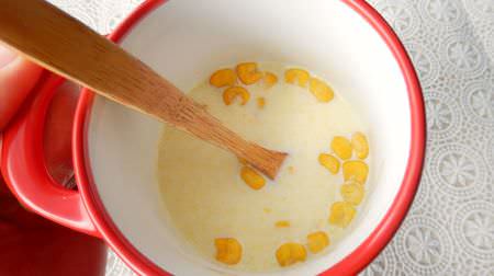 Make a cup soup with warm milk and you have a creamy "milk cup soup"! In the morning when you have time to spare!