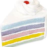 かわい～！不二家にカラフルな「夢色レインボーケーキ」、5色のスポンジはそれぞれ違う味