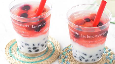 Two new flavors of drinkable sweets "Straw Jelly" in Ginza Cozy Corner--with trendy tapioca