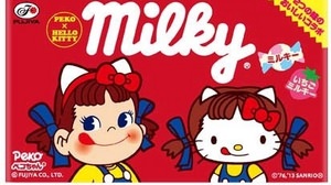 Collaboration with Hello Kitty and Peko-chan "Milky"! I want to imitate the twin tails and tongue ...?