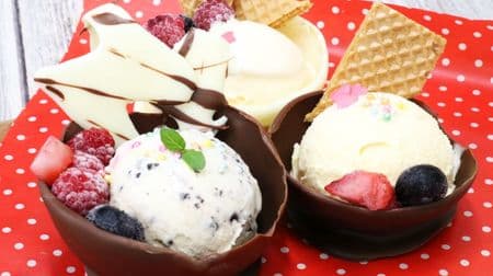Recipe] "Chocolate bowls" made with water balloons, served with ice cream and fruit.