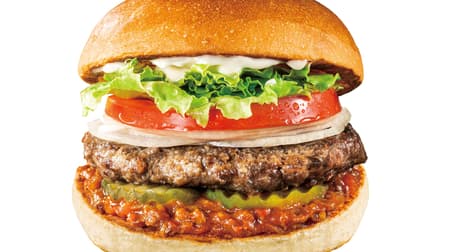 "Gibier venison burger (ragout sauce)" in Lotteria! A taste that brings out the flavor of venison with plenty of spices