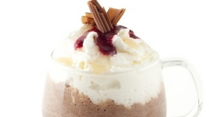 Linz "Chocolat Marron Drink" released Autumn taste with pear and cassis sauce