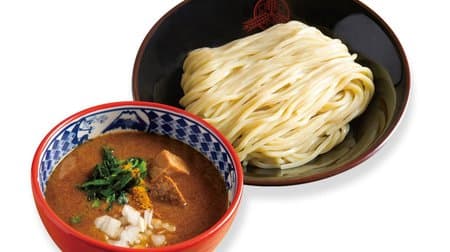 期間限定「三田流カレーつけ麺」三田製麺所から--割り飯を入れて〆るのが三田流！
