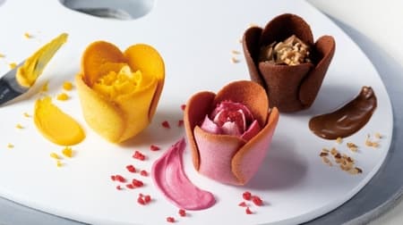 "Tulip Rose" debuts in Yokohama! Beautiful baked confectionery with whipped chocolate in the cat tongue