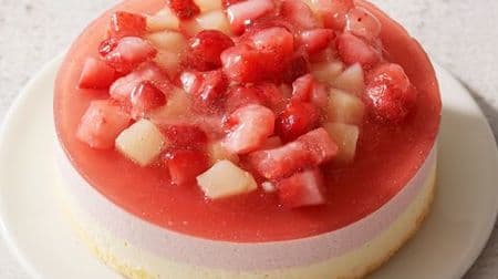 桃といちごのお花畑ケーキ「フルーレットルージュ」がルタオに！母の日フラワーとのセット商品も