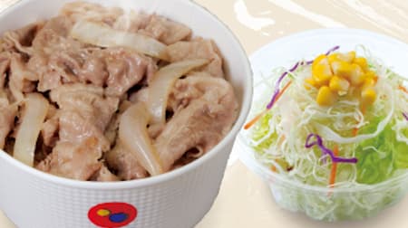 Vegetables please! Matsuya To go "Premium Beef Rice + Raw Vegetables" 18% Off 400 Yen-Limited Time Offer