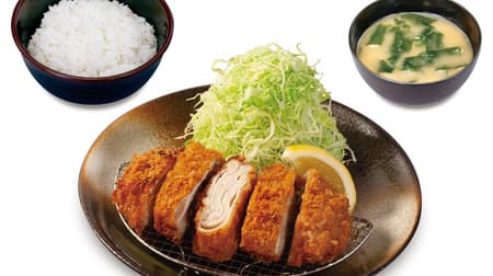 Matsunoya "Rose Millefeuille and Set Meal" is made by stacking 7 thinly sliced pork loins to make it crispy and juicy.