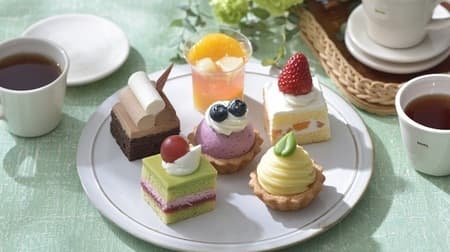 "Petit Selection-Hatsuka-" at the Ginza Cozy Corner! Sato Nishiki and pistachio cake looks delicious