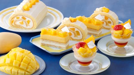 Patisserie Kihachi for a limited time "Seasonal Roll Mango" and new "Mango Vanilla Parfe"