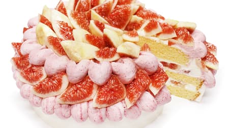 Café Comsa Moriguchi Keihan store opening commemoration "Figs and raspberry cream shortcake" --Sweet and petit petit texture figs