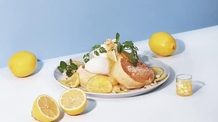 "Miracle Pancake Lemon and Cream Cheese" Flippers! Image of refreshing lemon cheese tart