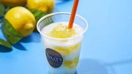 Summer limited "Nata de Coco & Setouchi Lemon Sworkle" for Tully's --- Also spicy "Ball Park Dog Chili Con Carne Cheese Melt"!