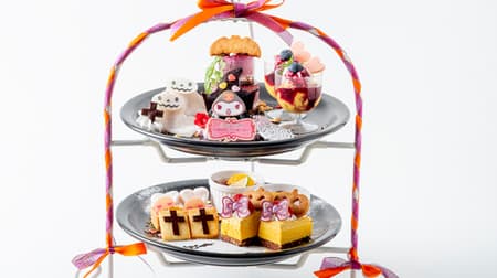 Autumn menu at Kuromi & My Melody collaboration cafe! --I'm curious about Halloween tea sets