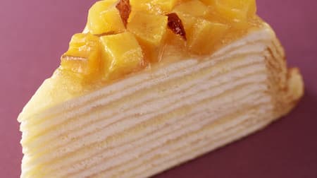 New cake "Mille crêpes of Anno potato" From Doutor --Mille crêpes using Anno potato from Tanegashima, Kagoshima prefecture
