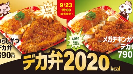 Matsunoya "Big Bento" --"Waraji Katsu" and "Mega Chicken Katsushi" bento that are too big and the amount is not too big! Over 2,000 kcal per piece!