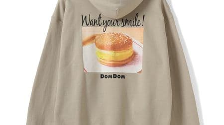 T-shirts and hoodies in collaboration with Dom Dom Hamburger and BEAMS! Prints such as "Thick roasted egg burger"