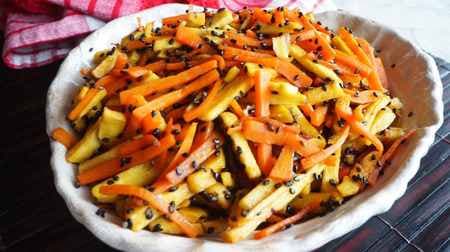 Not just burdock! "Sweet potato and carrot kinpira" becomes sweet and salty and addictive