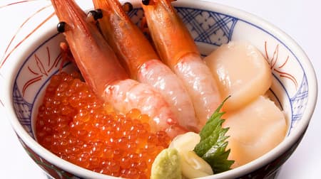 "Botan shrimp" fair for Isomaru Fisheries! To go OK "Hokukai Don" etc. also appeared