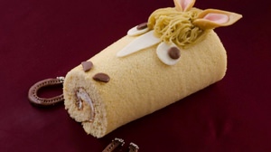 Good luck in 2014 ... Congratulations and New Year's greetings with "Horse Roll Cake"